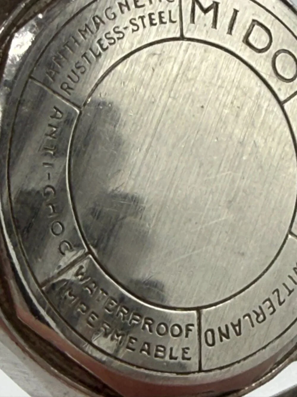 Vintage Mido Multifort Hand Winding Watch Swiss Mechanical Silver Tone